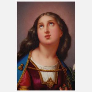 KPM Berlin Bildplatte "Heilige Philomena von Rom"
