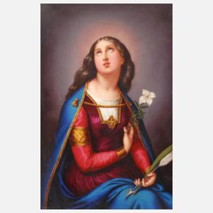 KPM Berlin Bildplatte "Heilige Philomena von Rom"