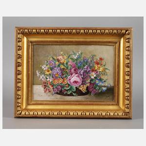 KPM Berlin Bildplatte mit Blumenstillleben