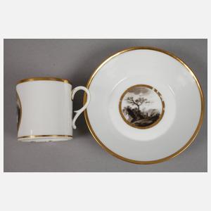 Thüringen Sammeltasse mit Camaieumalerei