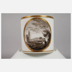 Thüringen Sammeltasse mit Camaieumalerei