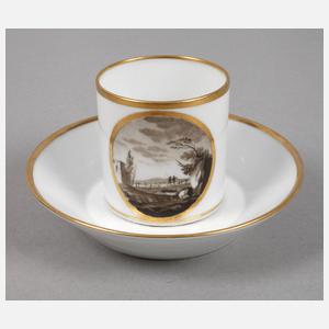 Thüringen Sammeltasse mit Camaieumalerei