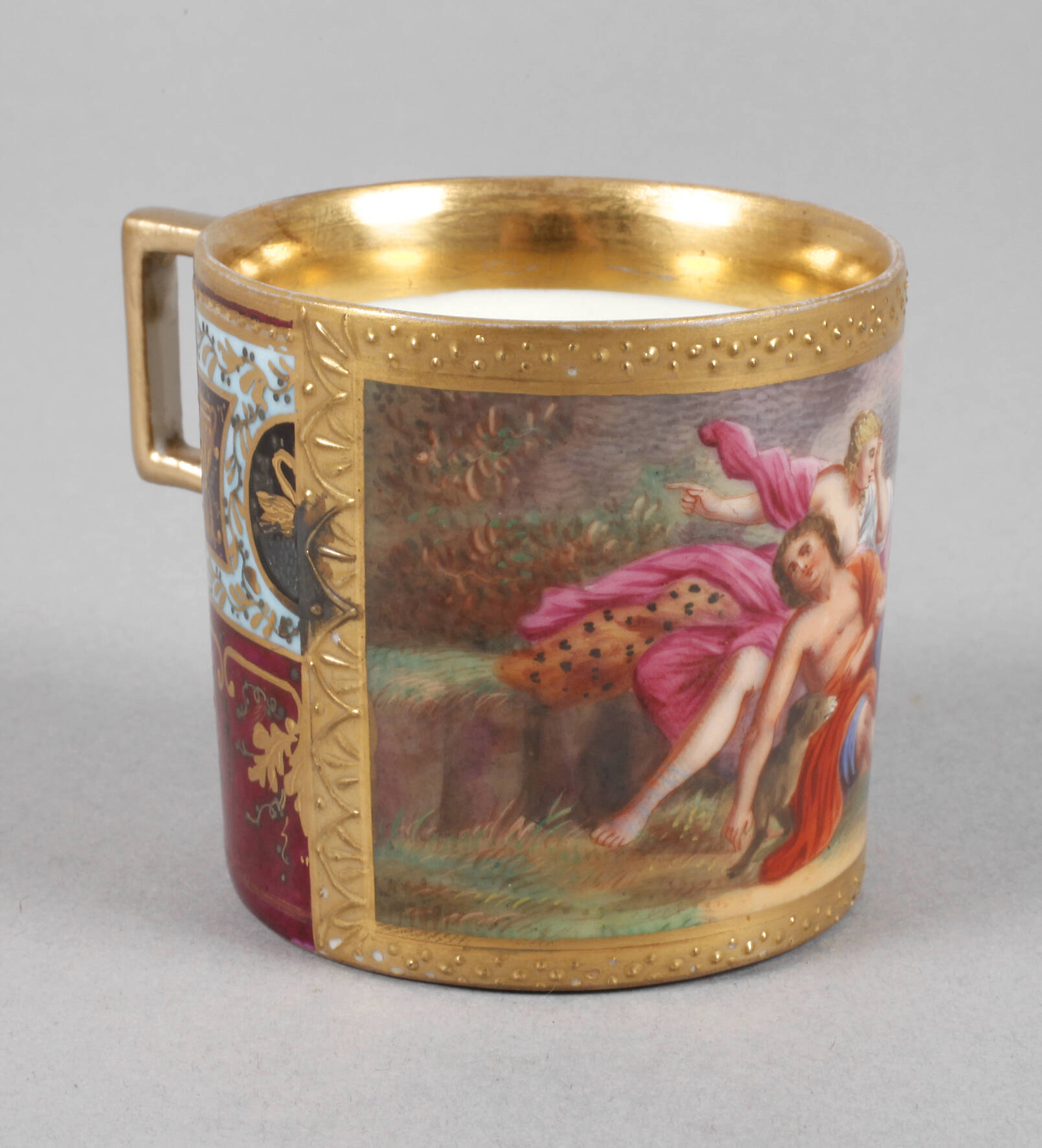 Alt-Wien Bildtasse Aphrodite und Adonis