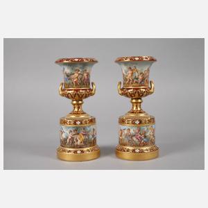 Wien Paar kleine Prunkvasen