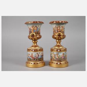 Wien Paar kleine Prunkvasen