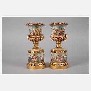 Wien Paar kleine Prunkvasen