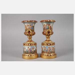 Wien Paar kleine Prunkvasen