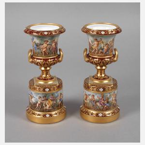 Wien Paar kleine Prunkvasen