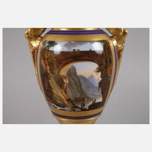 Frankreich Amphorenvase mit Vedutenmalerei