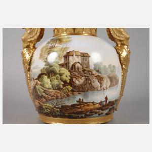 Prunkvase mit Landschaftsmalerei