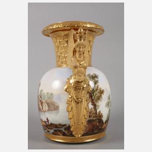 Prunkvase mit Landschaftsmalerei