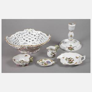 Herend Ungarn fünf Teile "Rothschild"