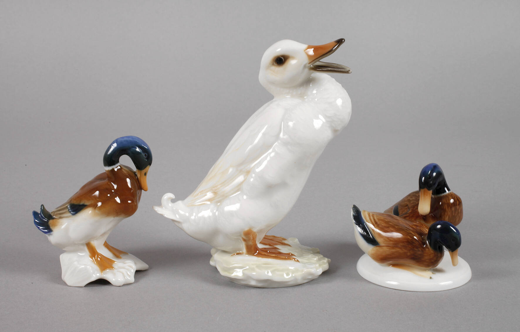 Hutschenreuther zwei Enten und Entenpärchen