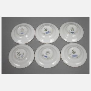 Royal Copenhagen sechs Schälchen "Flora Danica"