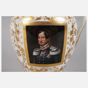 KPM Berlin Portraitkanne Friedrich Wilhelm III.