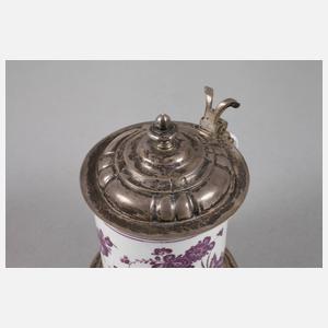 Meissen Walzenkrug mit Vermeilmontierung
