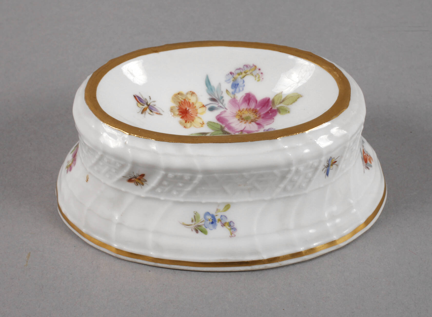 Meissen Saliere "Blumen mit Insekten