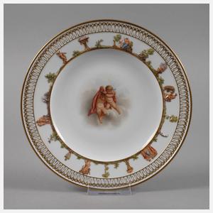 Meissen Prunkteller im Capodimonte-Stil