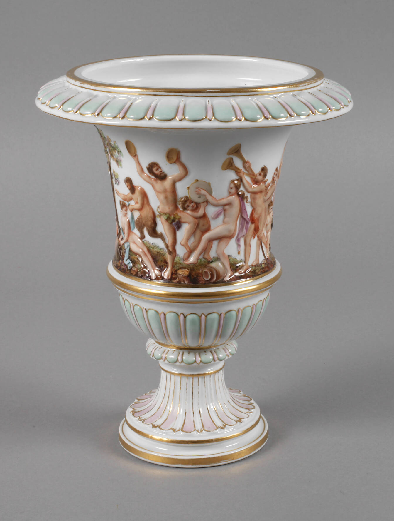 Meissen Kratervase im Capodimonte-Stil