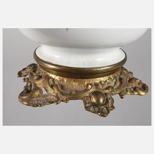 Meissen Petroleumlampe "Blaue Blume und Insekten"