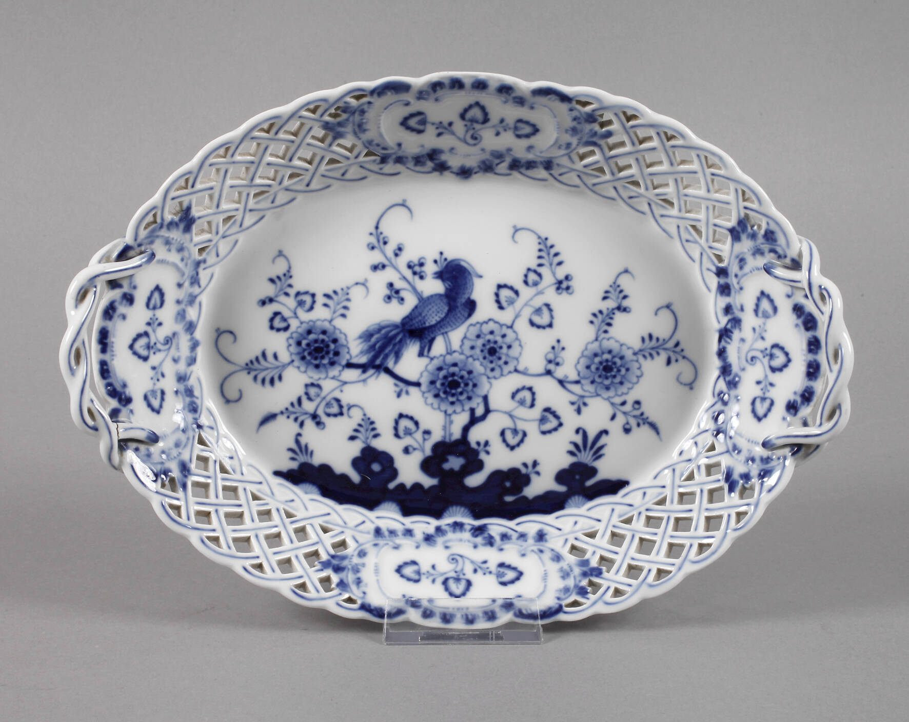 Meissen Durchbruchschale "Indisches Vogelmodell"