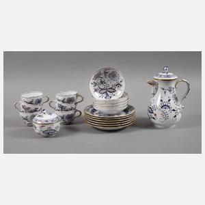 Meissen Kaffeeservice "Zwiebelmuster, schattiert"