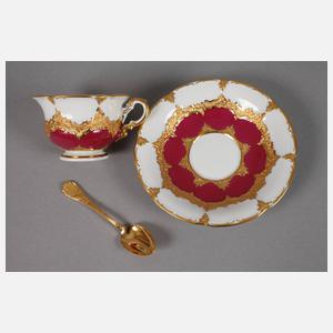 Meissen Paar Mokkatassen "B-Form"
