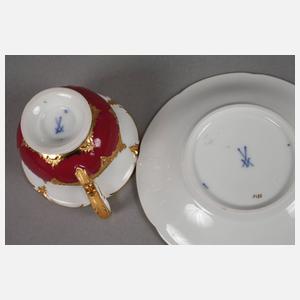 Meissen Paar Mokkatassen "B-Form"