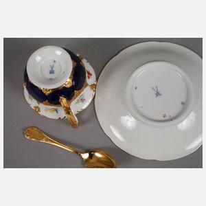 Meissen Paar Mokkatassen "B-Form"