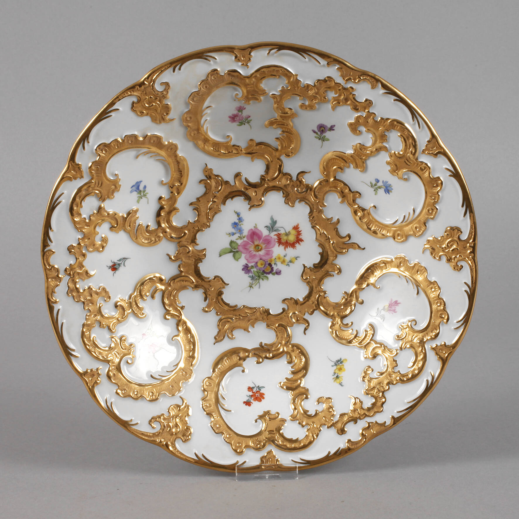 Meissen Prunkschale Blumenmalerei