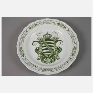 Meissen Jubiläumsteller Königreich Sachsen