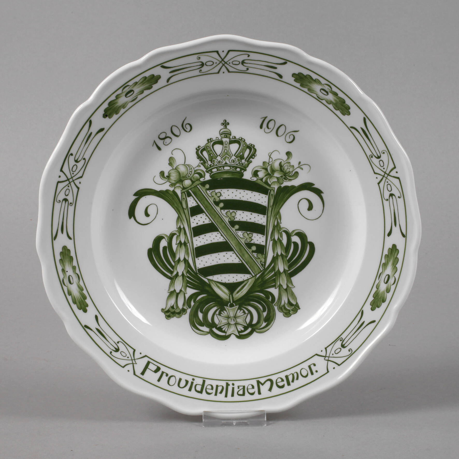 Meissen Jubiläumsteller Königreich Sachsen