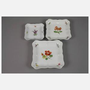 Meissen drei Anbietschalen "Blume 1"