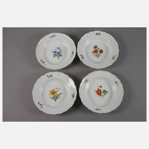 Meissen neun Suppenteller "Blume 1"