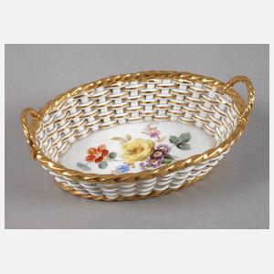 Meissen kleine Korbschale "Blumenbukett"