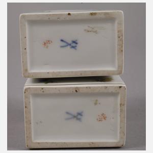 Meissen Paar Teedosen mit Streublümchendekor