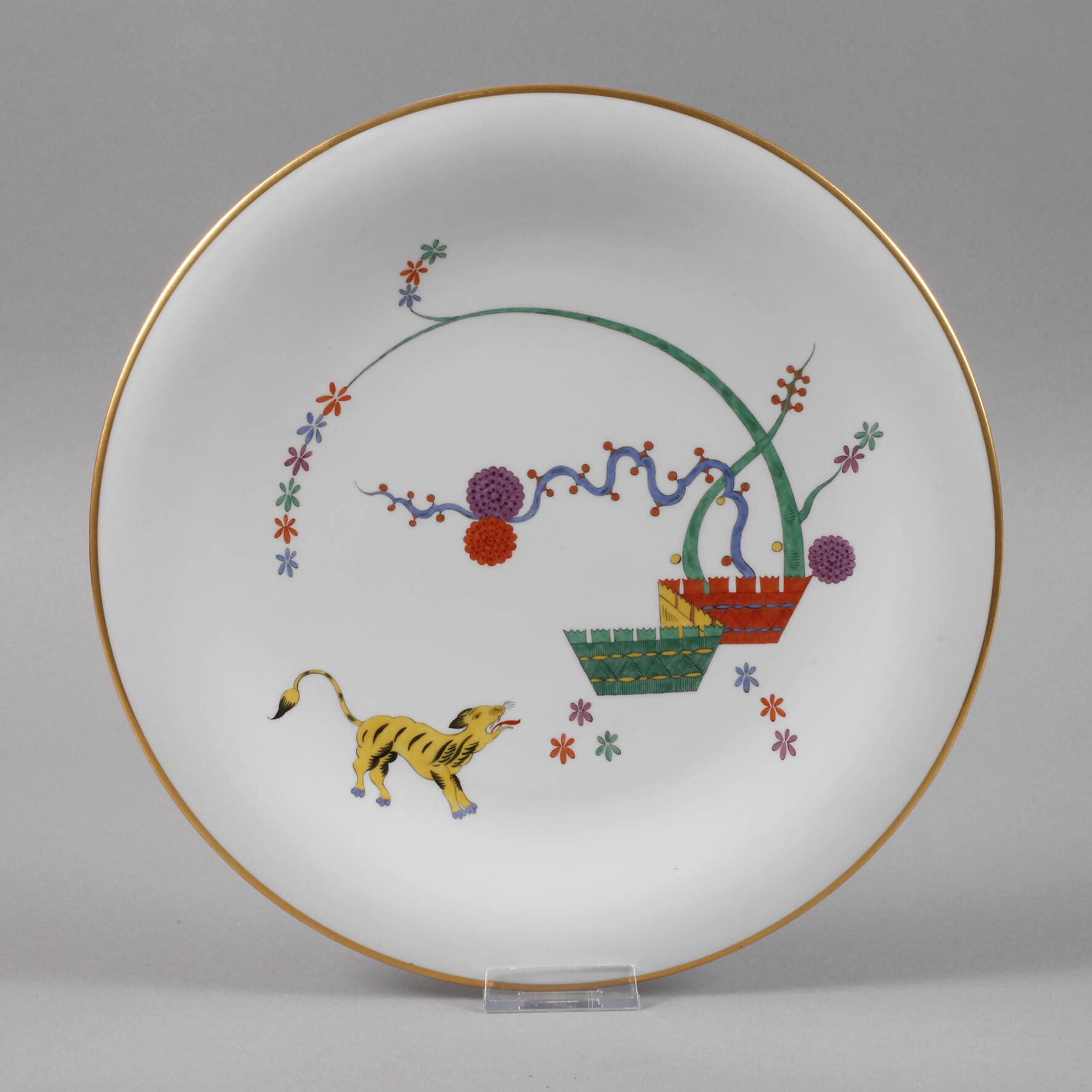 Meissen Wandteller "Gelber Löwe"