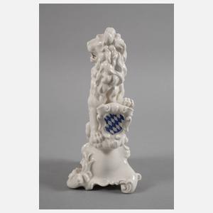 Nymphenburg "Bayerischer Löwe auf Sockel"