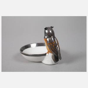 Pfeffer Gotha Eulenschale Silberoverlay