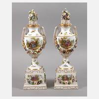 Potschappel Paar Potpourri-Vasen111