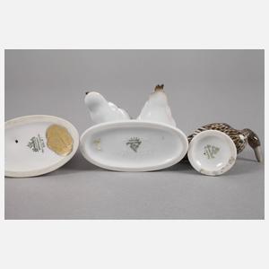 Rosenthal zwei Enten und Entenpaar