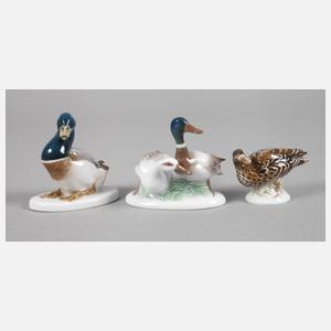 Rosenthal zwei Enten und Entenpaar
