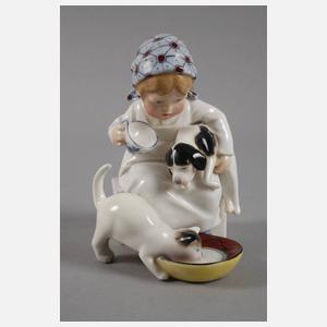 Schwarza-Saalbahn Mädchen mit Hund und Katze