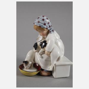 Schwarza-Saalbahn Mädchen mit Hund und Katze