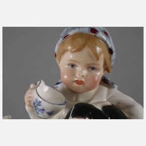 Schwarza-Saalbahn Mädchen mit Hund und Katze