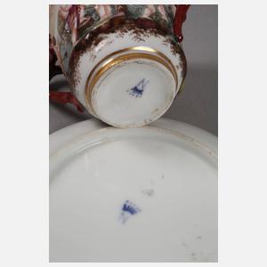 Thüringen Deckeltasse im Capodimonte-Stil