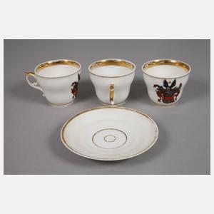 Kaffeeservice mit Adelswappen
