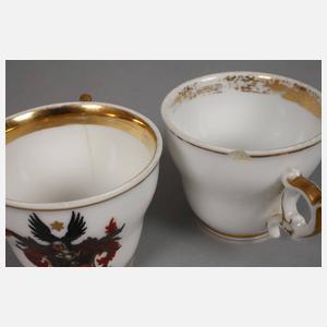 Kaffeeservice mit Adelswappen