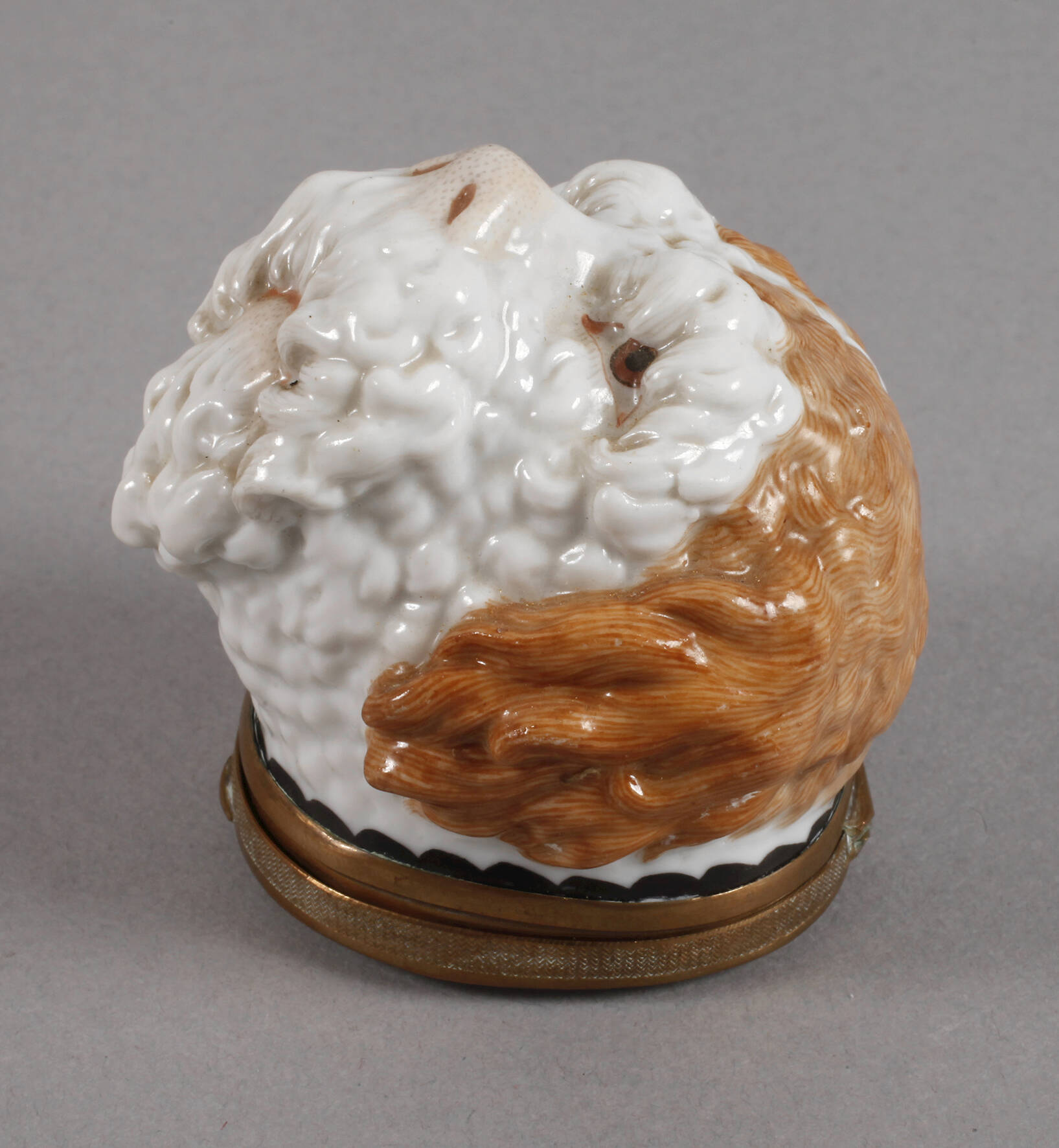 Tabatiere als Hundekopf