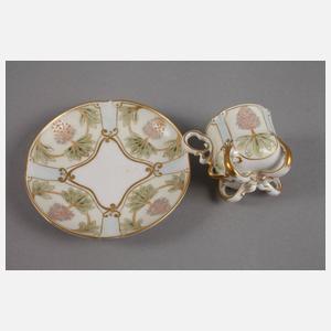 Mokkatasse mit Emaillemalerei